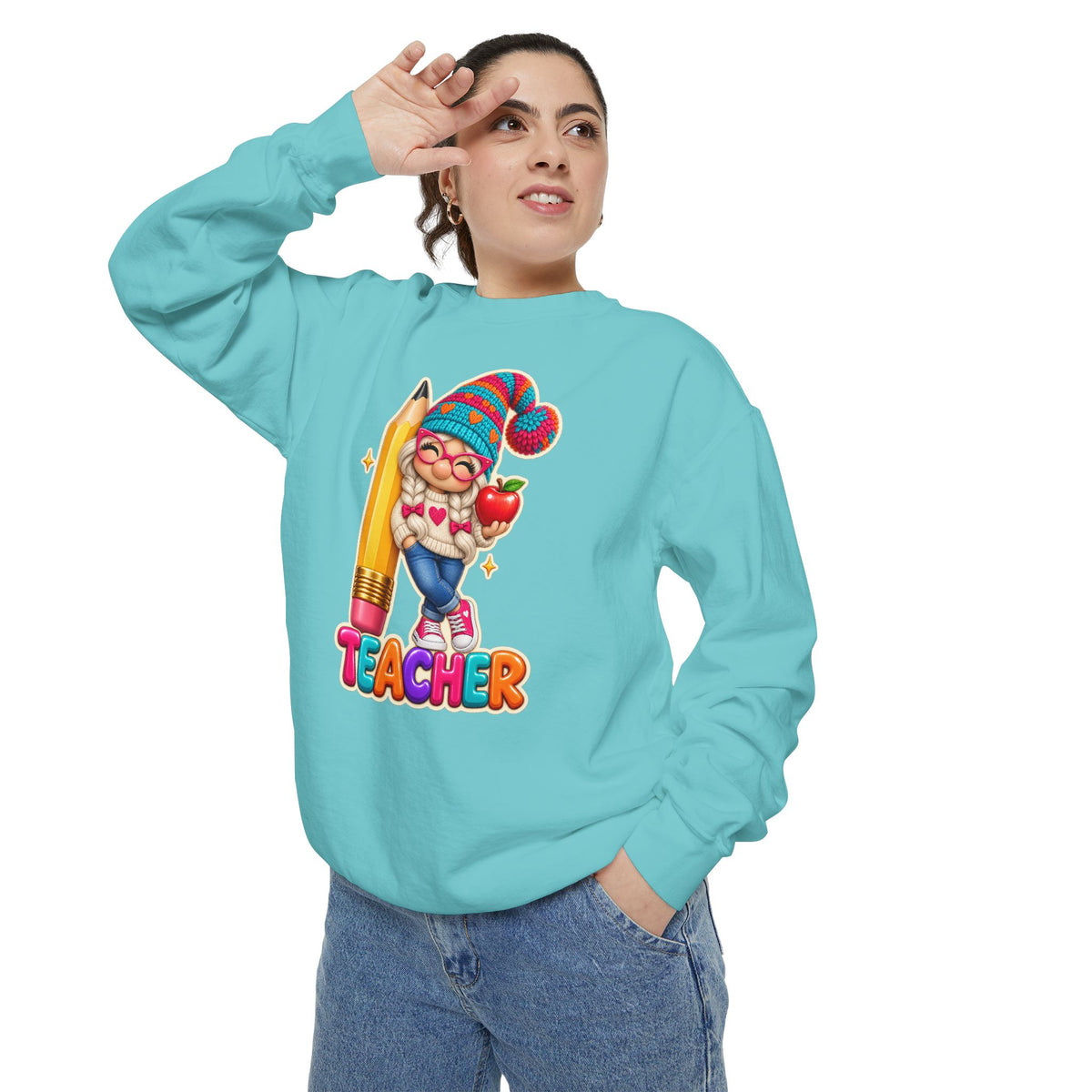 Gnome Teacher Classroom Christmas Holiday Sweatshirt