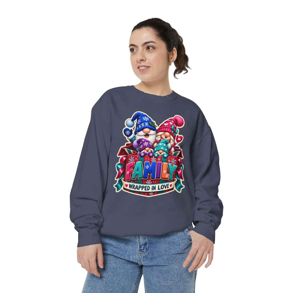 Family Wrapped in Gnome Love Christmas Sweatshirt