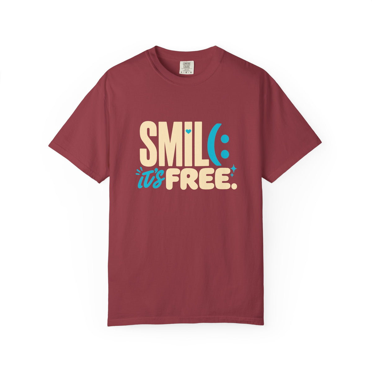 SMILE IT’S FREE! Garment-Dyed Graphic Tee