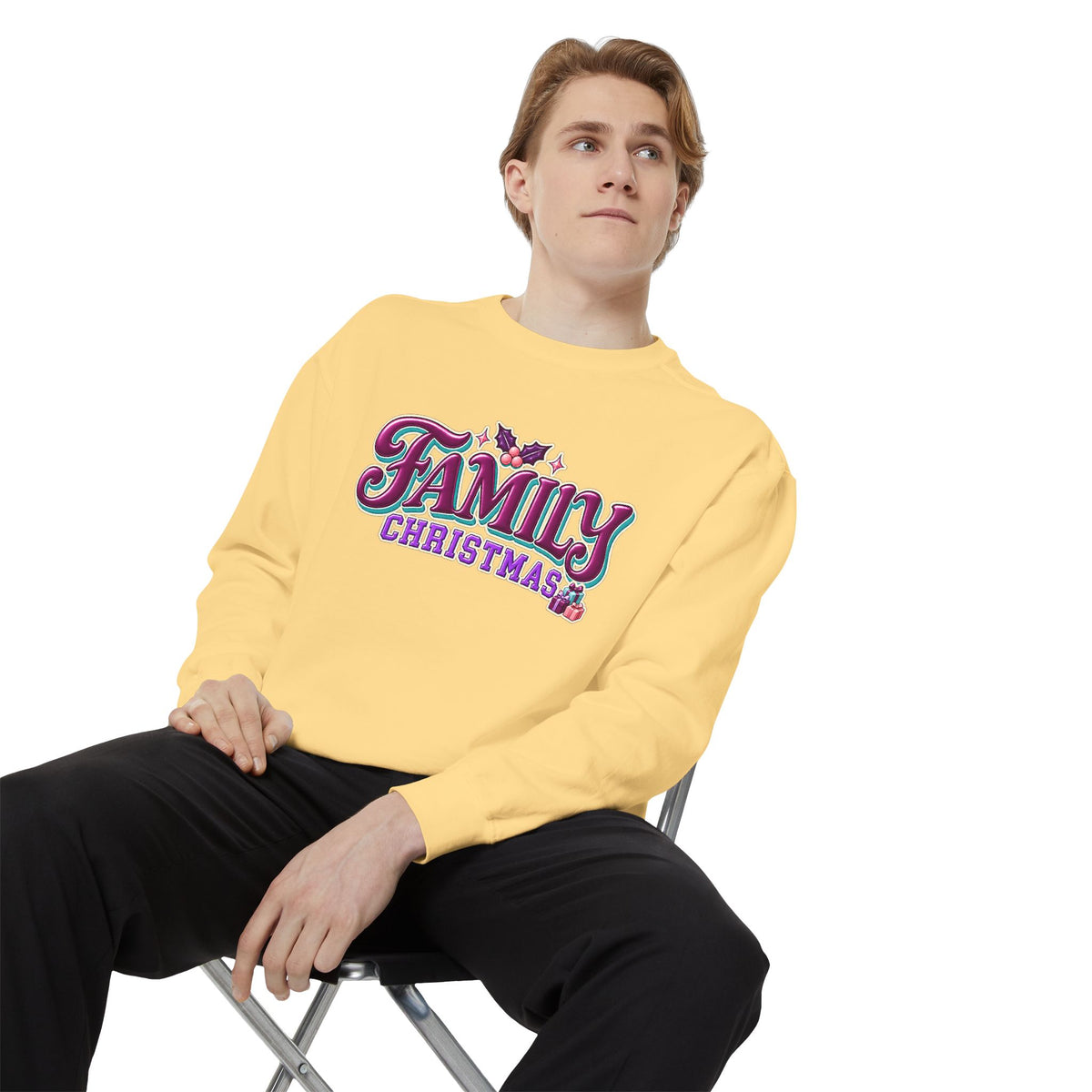 Family Christmas Retro Holiday Sweatshirt