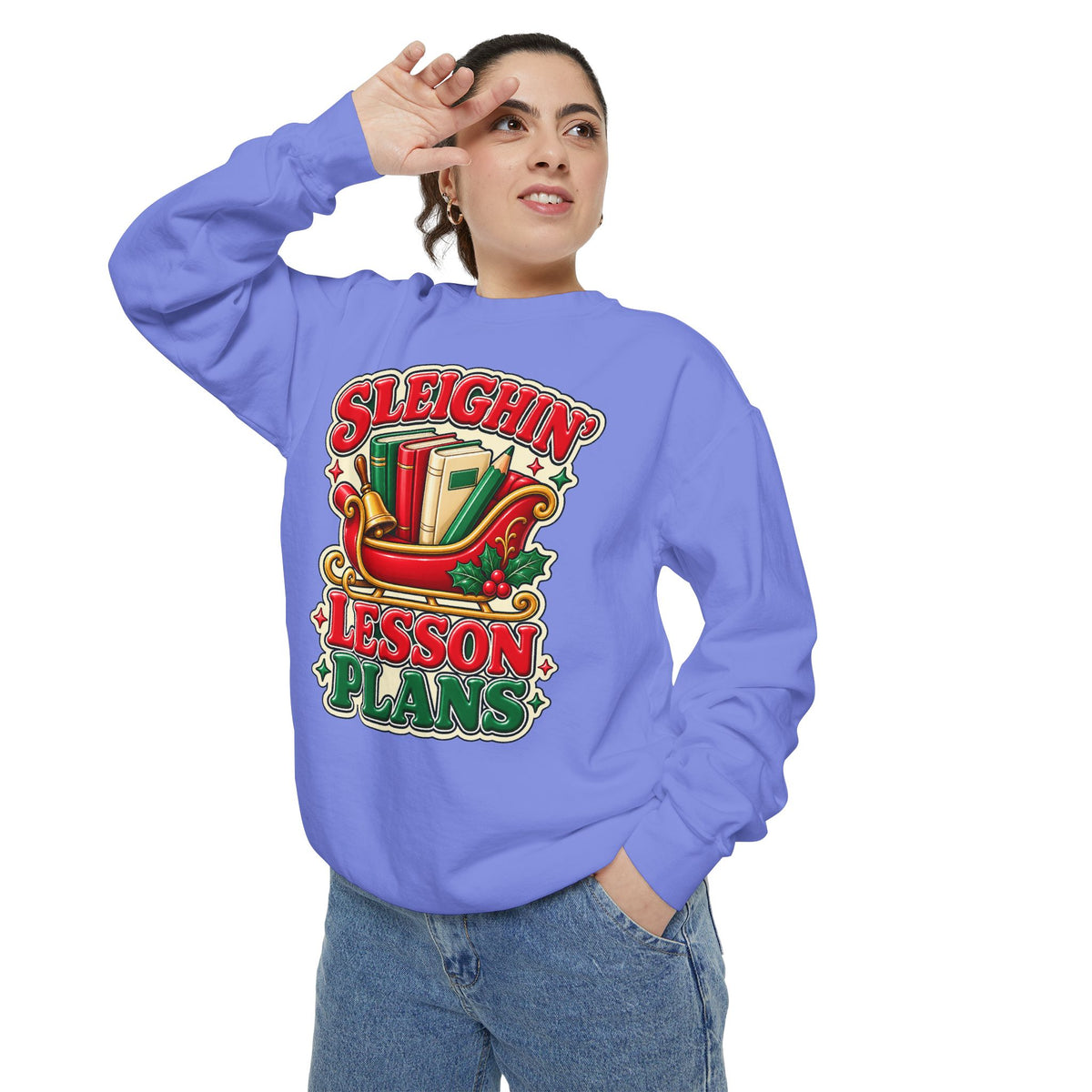 Sleighin’ Lesson Plans Christmas Teacher Sweatshirt