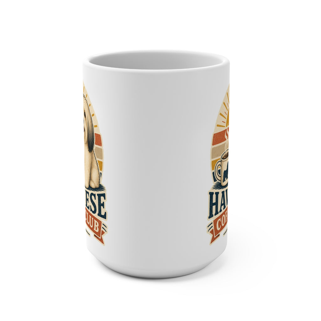 ￼Havanese Coffee Club Mug - Retro Dog Lover Coffee Cup - Havanese Mom, Dad and Pet Owner Gift