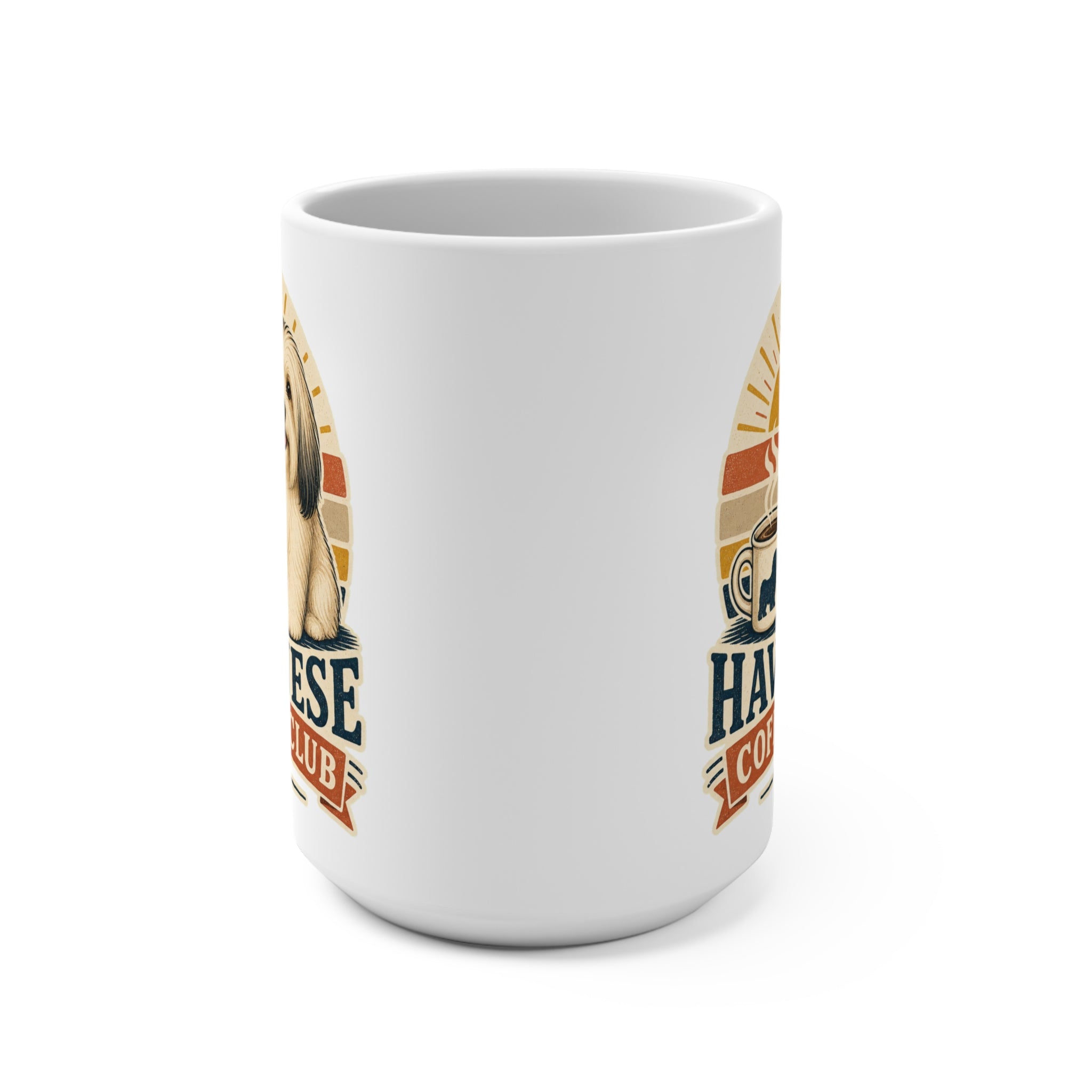 ￼Havanese Coffee Club Mug - Retro Dog Lover Coffee Cup - Havanese Mom, Dad and Pet Owner Gift