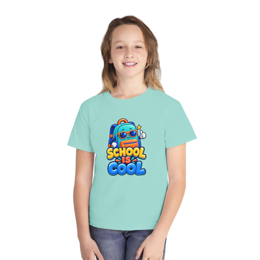 🎒 School Is Cool Backpack Cartoon Kids Tee