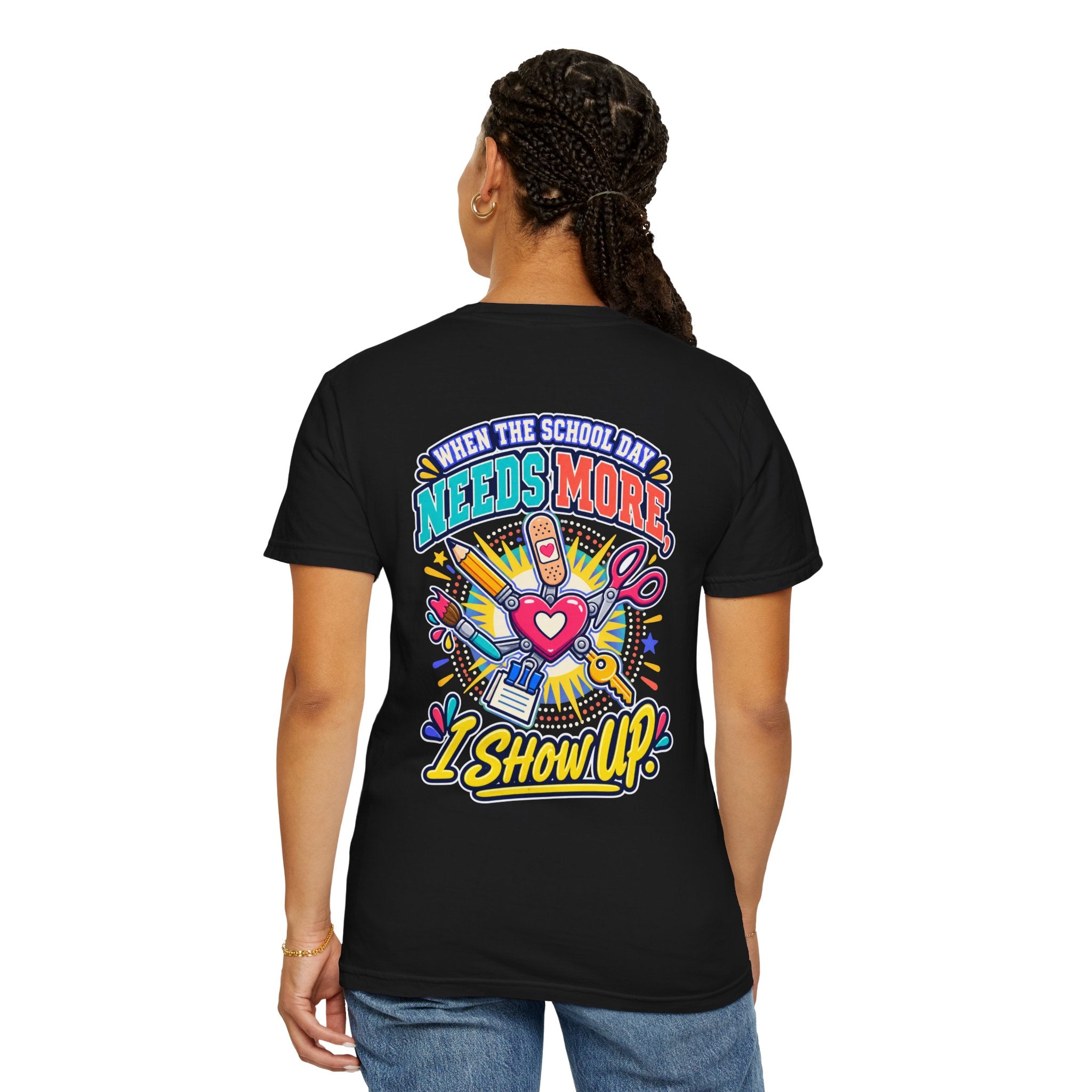 Here to Help School Support Staff Comfort Colors® Tee 🍎✏️