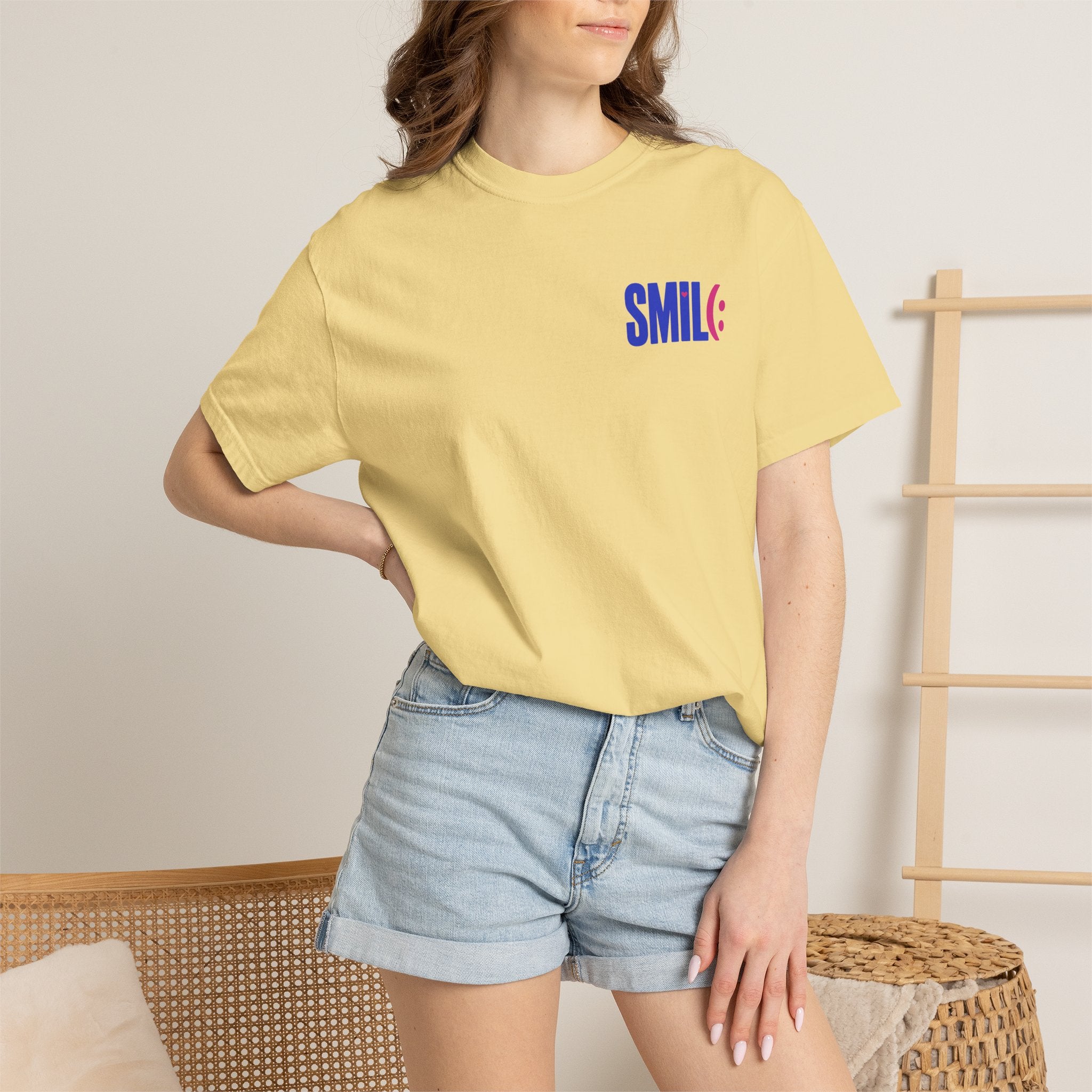 SMIL(: It’s Free Garment-Dyed Graphic Tee