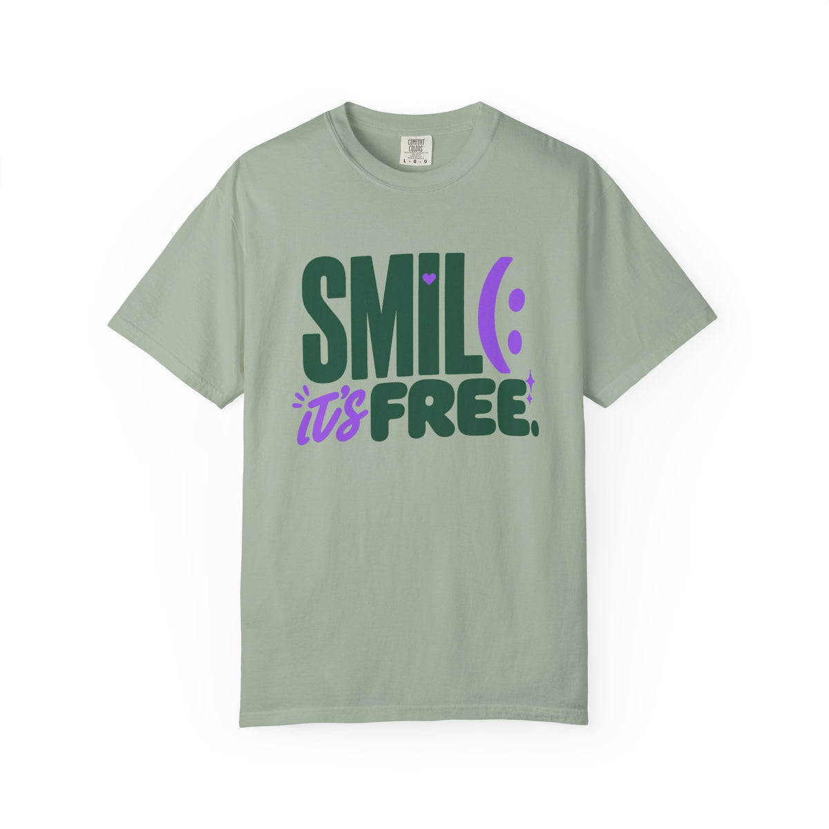 SMILE IT’S FREE! Garment-Dyed Graphic Tee