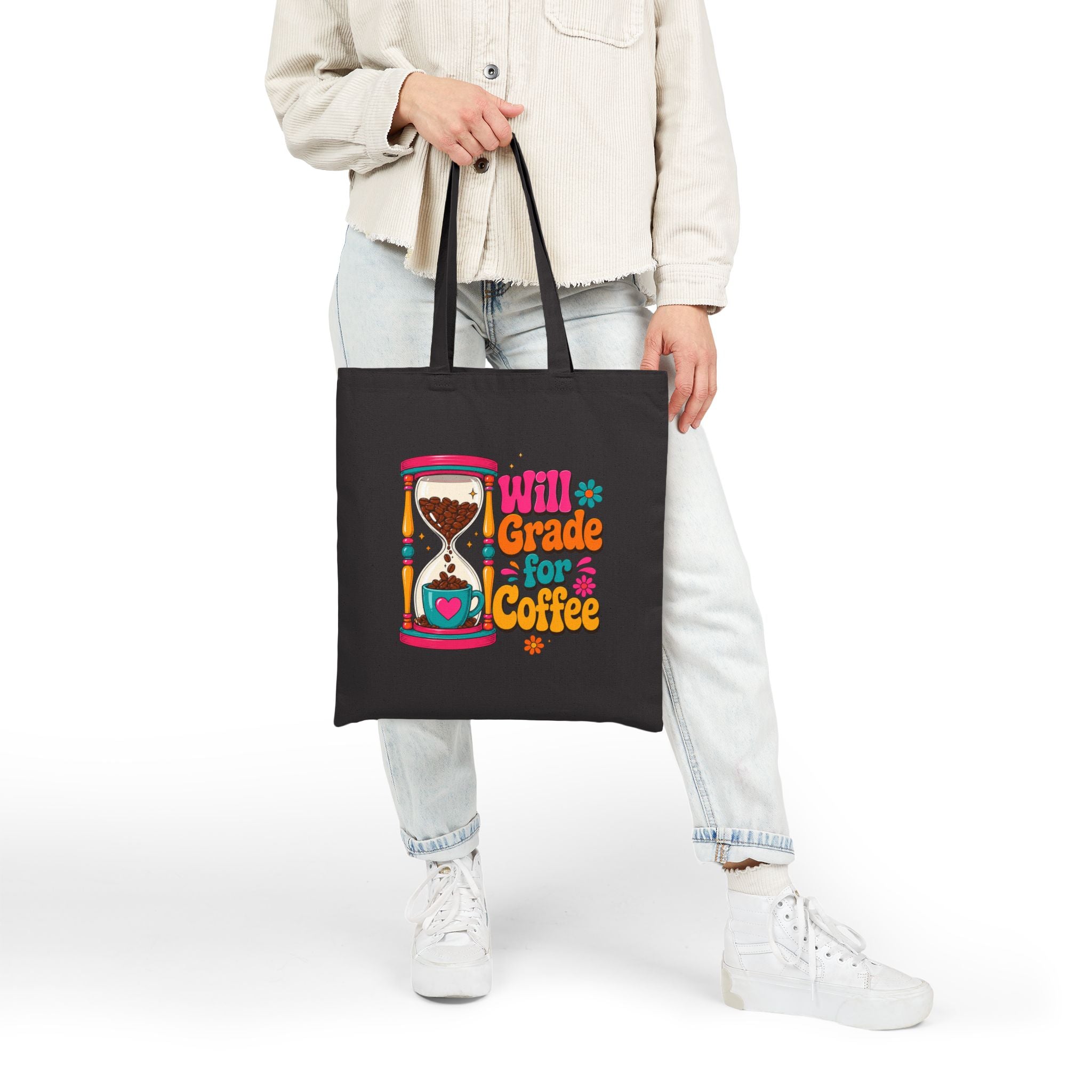 Will Grade for Coffee Retro - Canvas Tote Bag