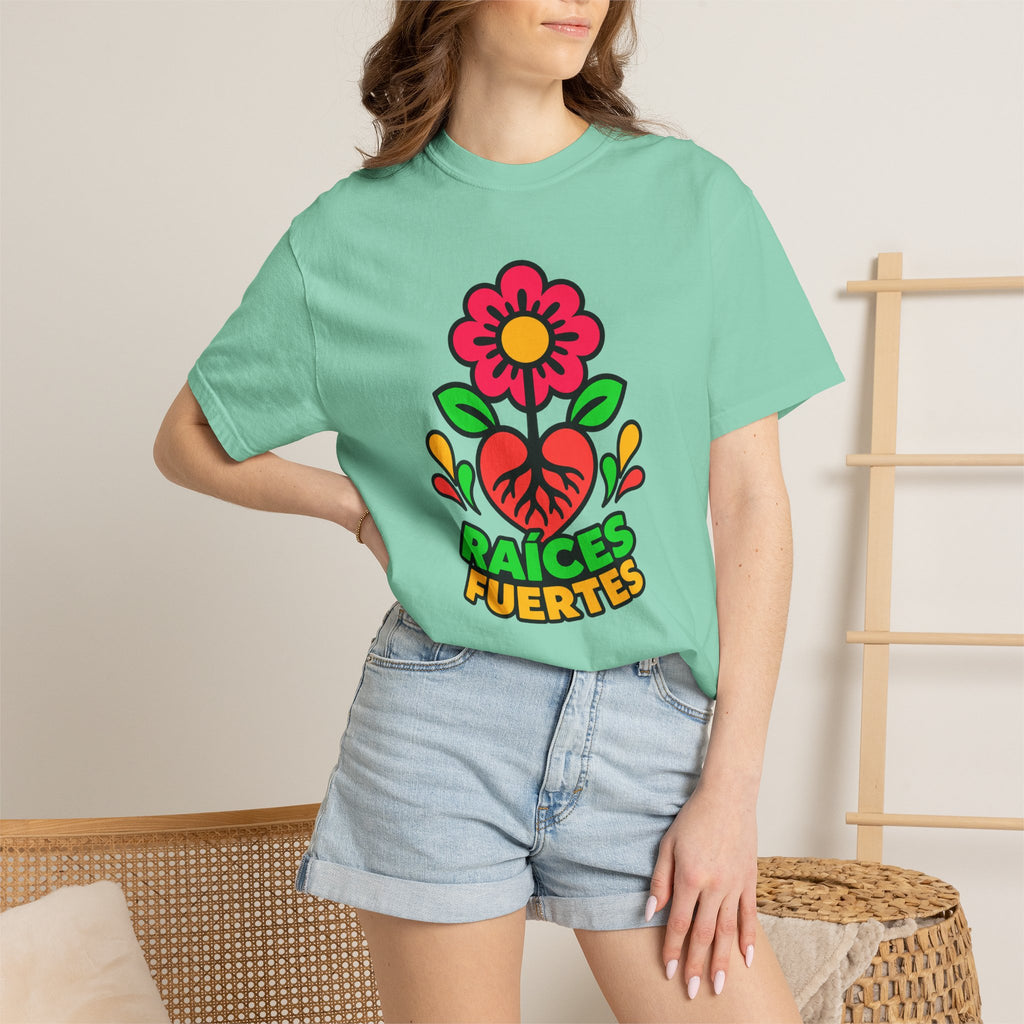 Raíces Fuertes Latino Heritage Heavyweight Tee 🌺❤️