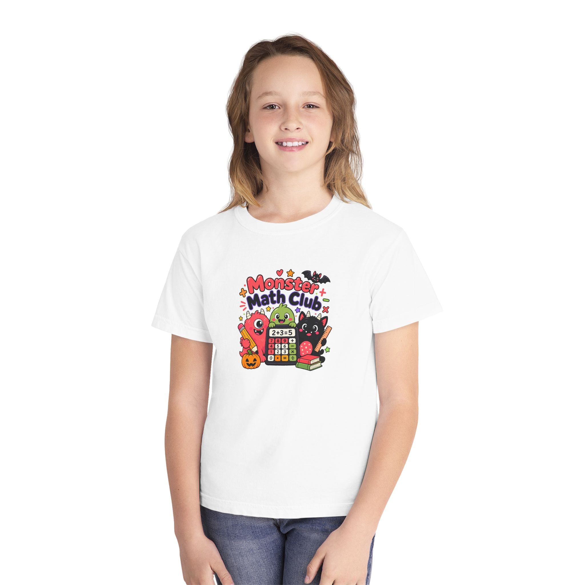 🎃 Monster Math Club Halloween Youth Retro Tee 🧮👻