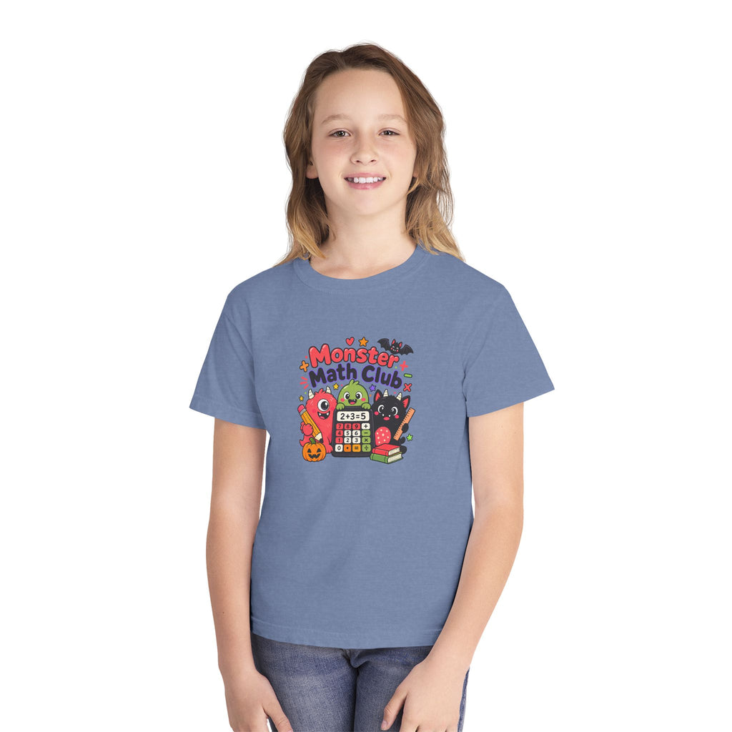 🎃 Monster Math Club Halloween Youth Retro Tee 🧮👻