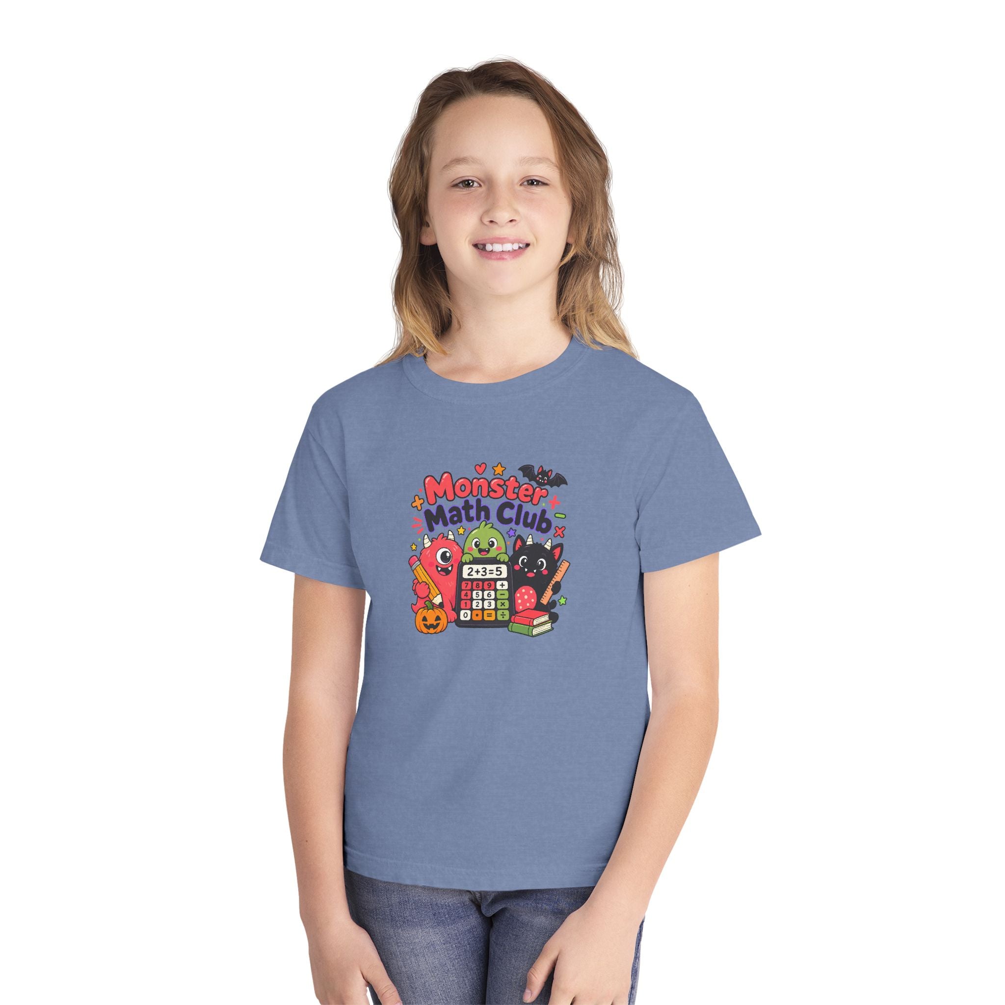 🎃 Monster Math Club Halloween Youth Retro Tee 🧮👻