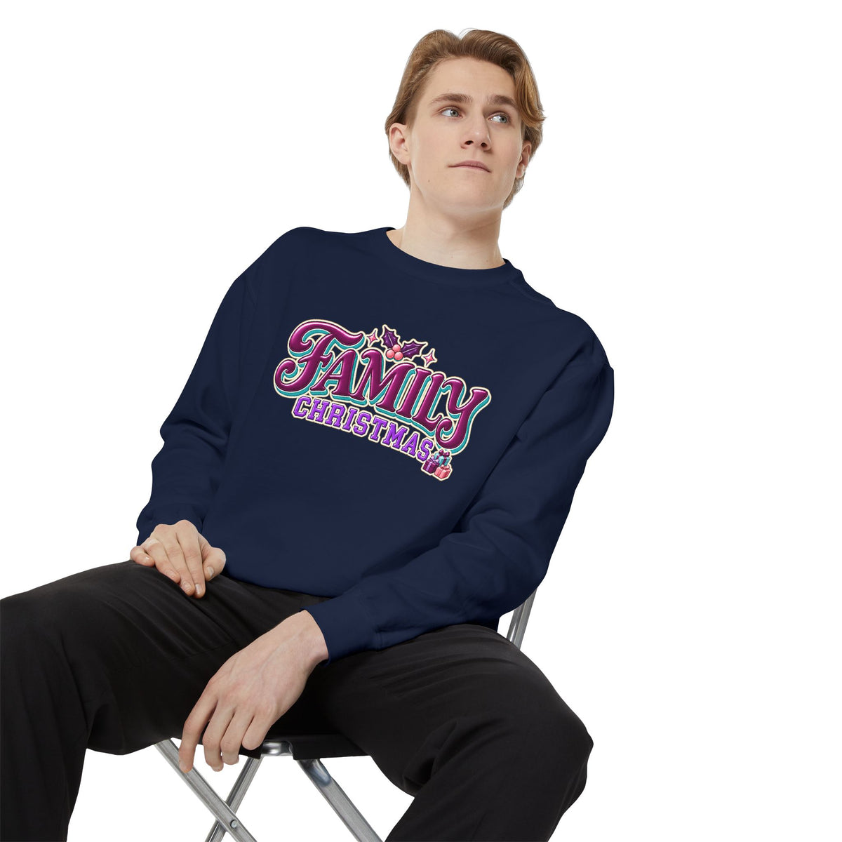 Family Christmas Retro Holiday Sweatshirt