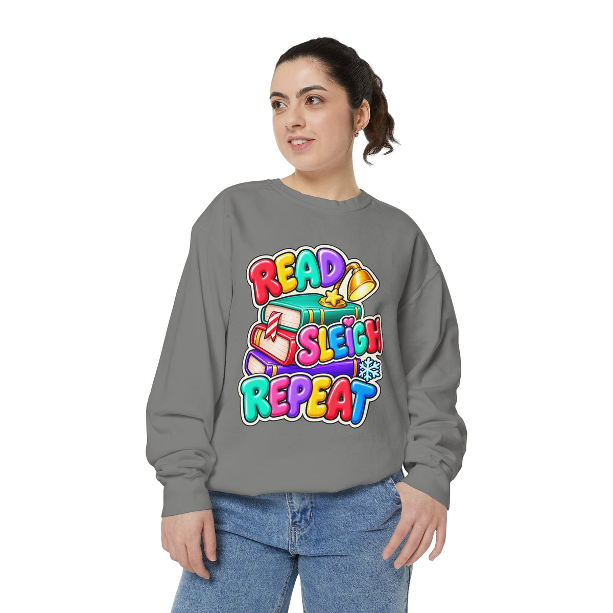 Read, Sleigh, Repeat Christmas Sweatshirt 📚🔔❄️