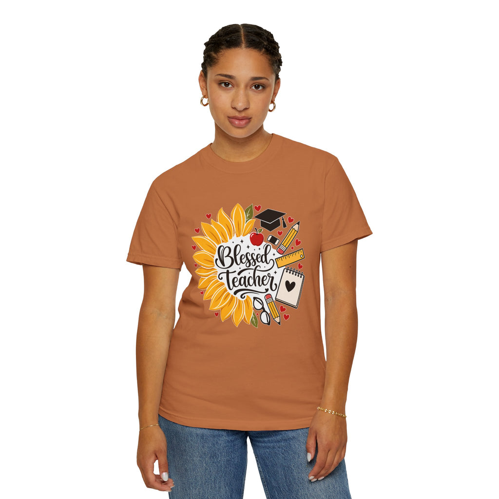 Blessed Teacher Heavyweight Tee 🌻📚✏️