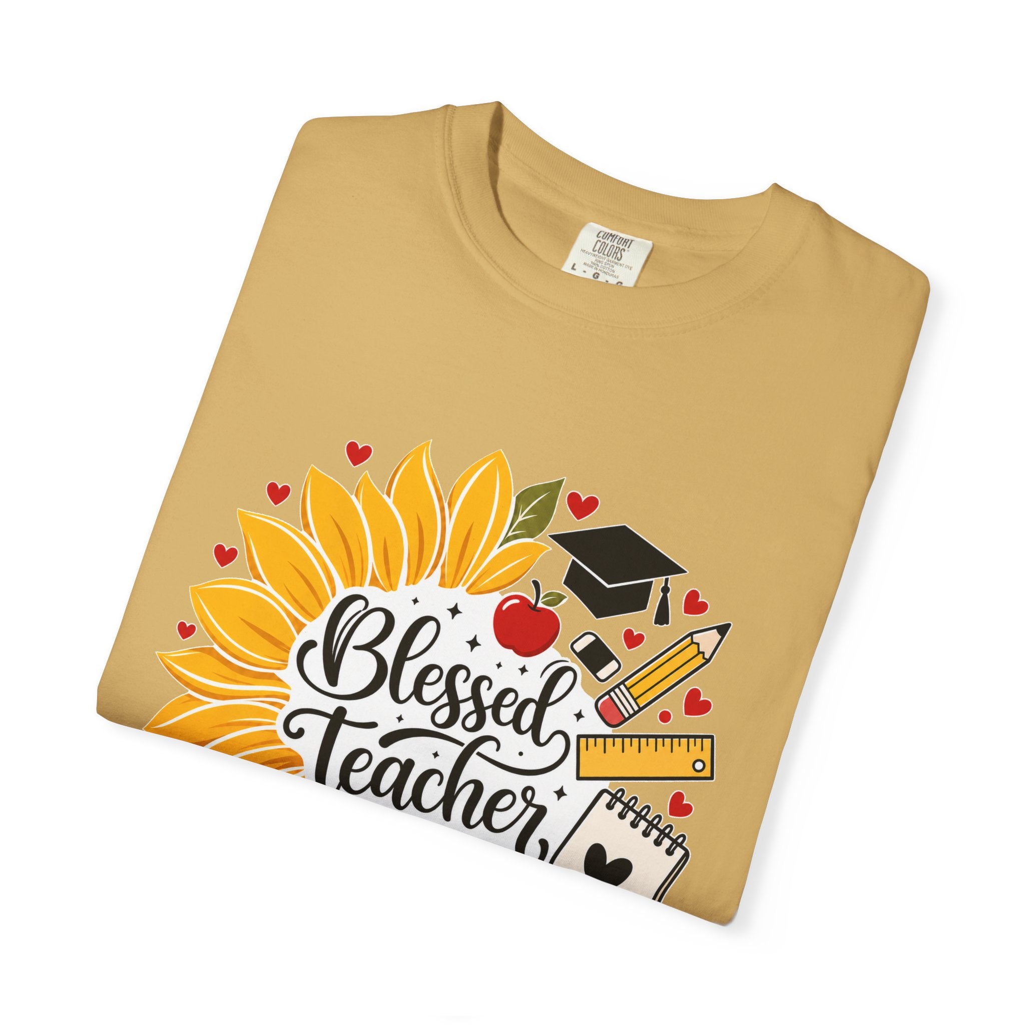 Blessed Teacher Heavyweight Tee 🌻📚✏️