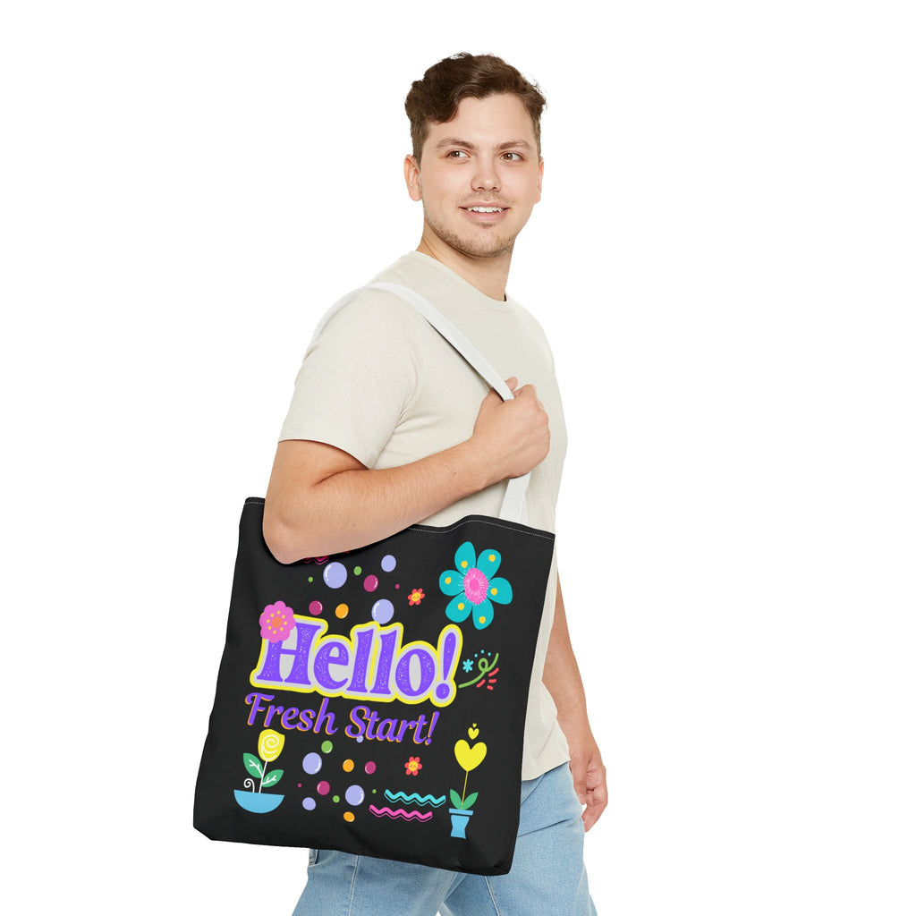 Hello Fresh Start / You've Got This" Retro Two-Sided Tote Bag