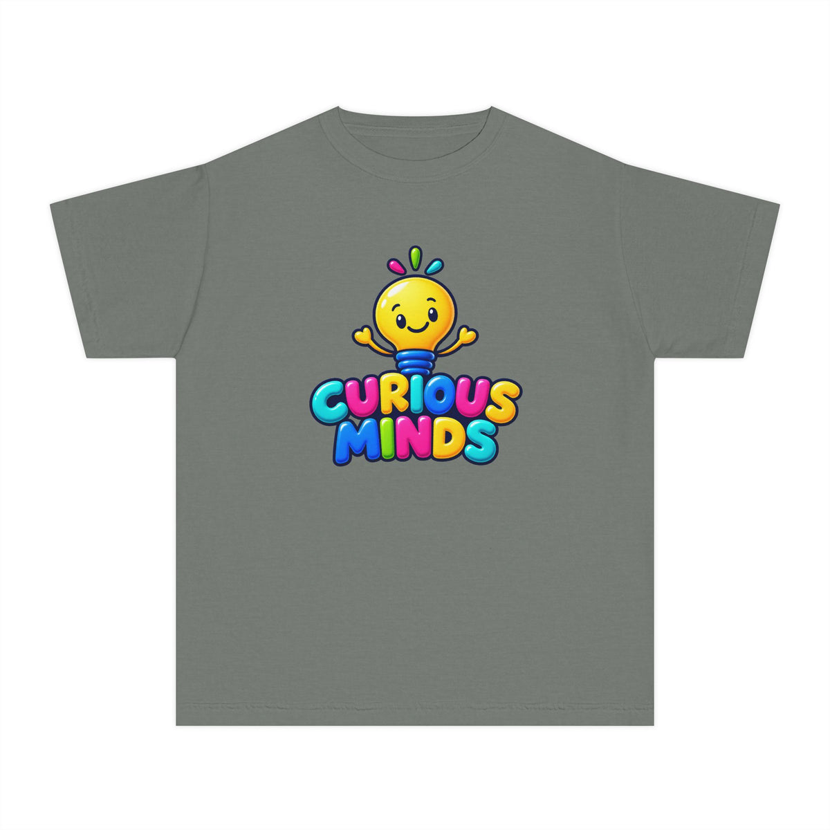 💡 Curious Minds Kids Tee Colorful Happy Character