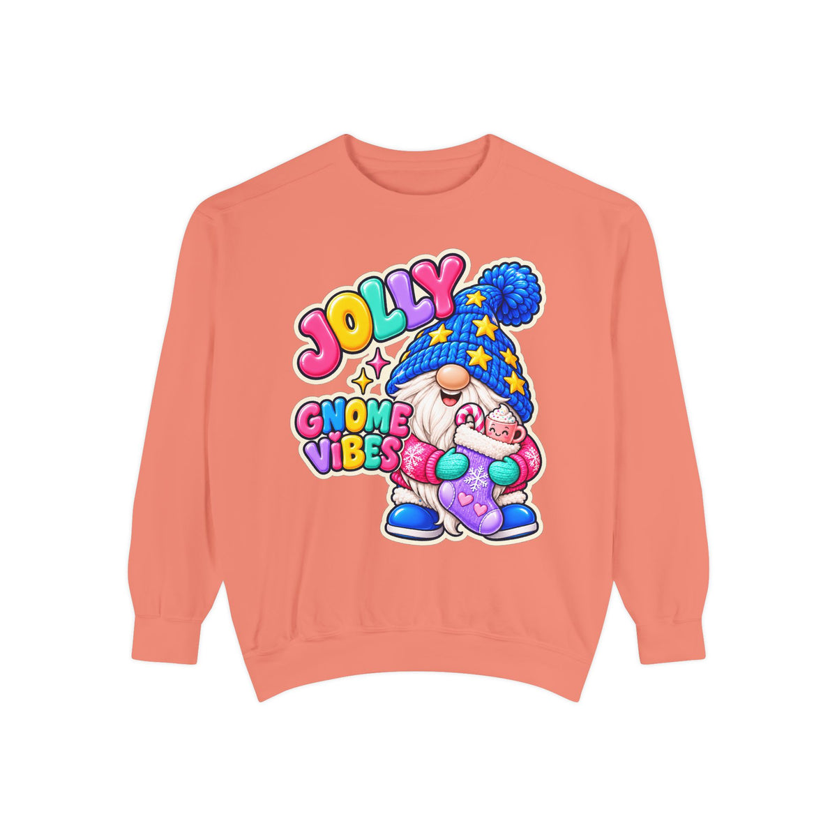 Jolly Gnome Vibes Christmas Sweatshirt