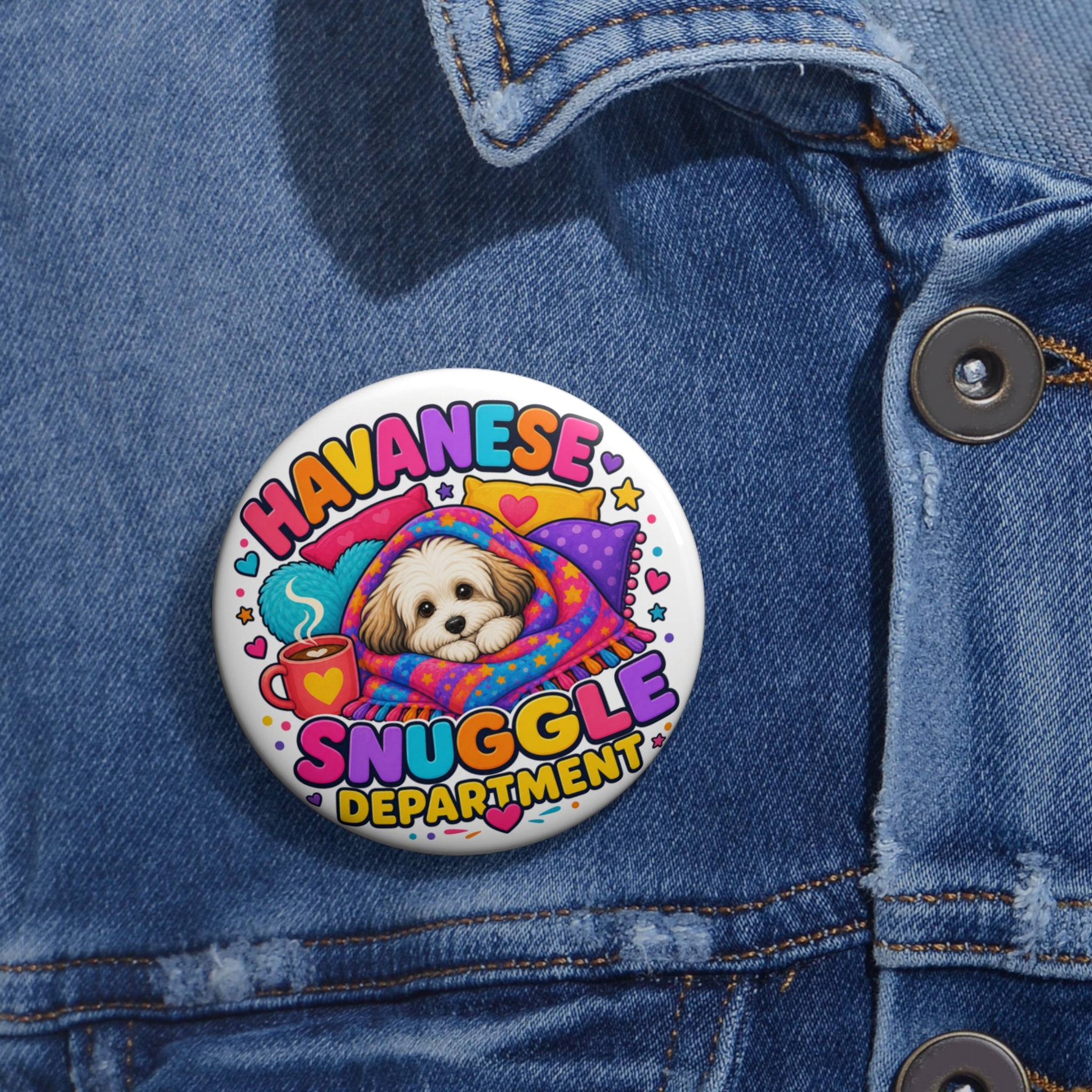 Havanese Snuggle Department Pin – Cozy Dog Lover Gift