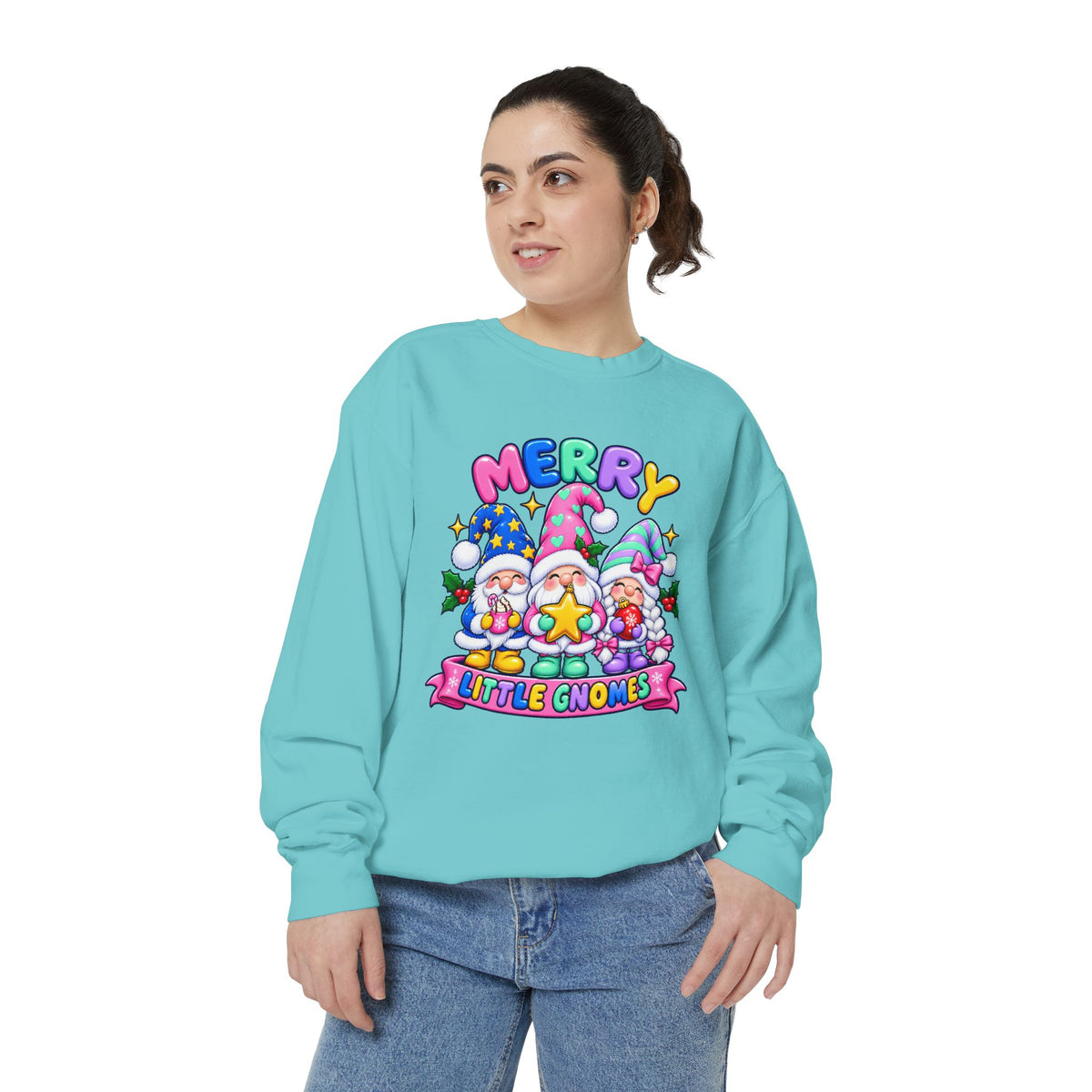 Merry Little Gnomes Sweatshirt Cute Christmas Holiday Crewneck