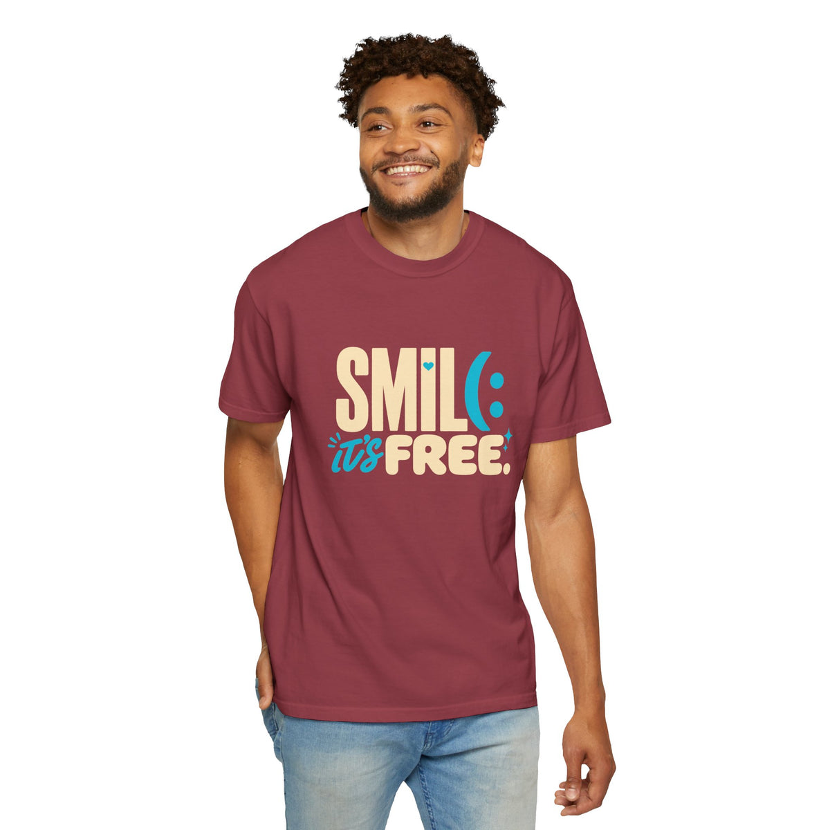 SMIL(: It’s Free Garment-Dyed Graphic Tee