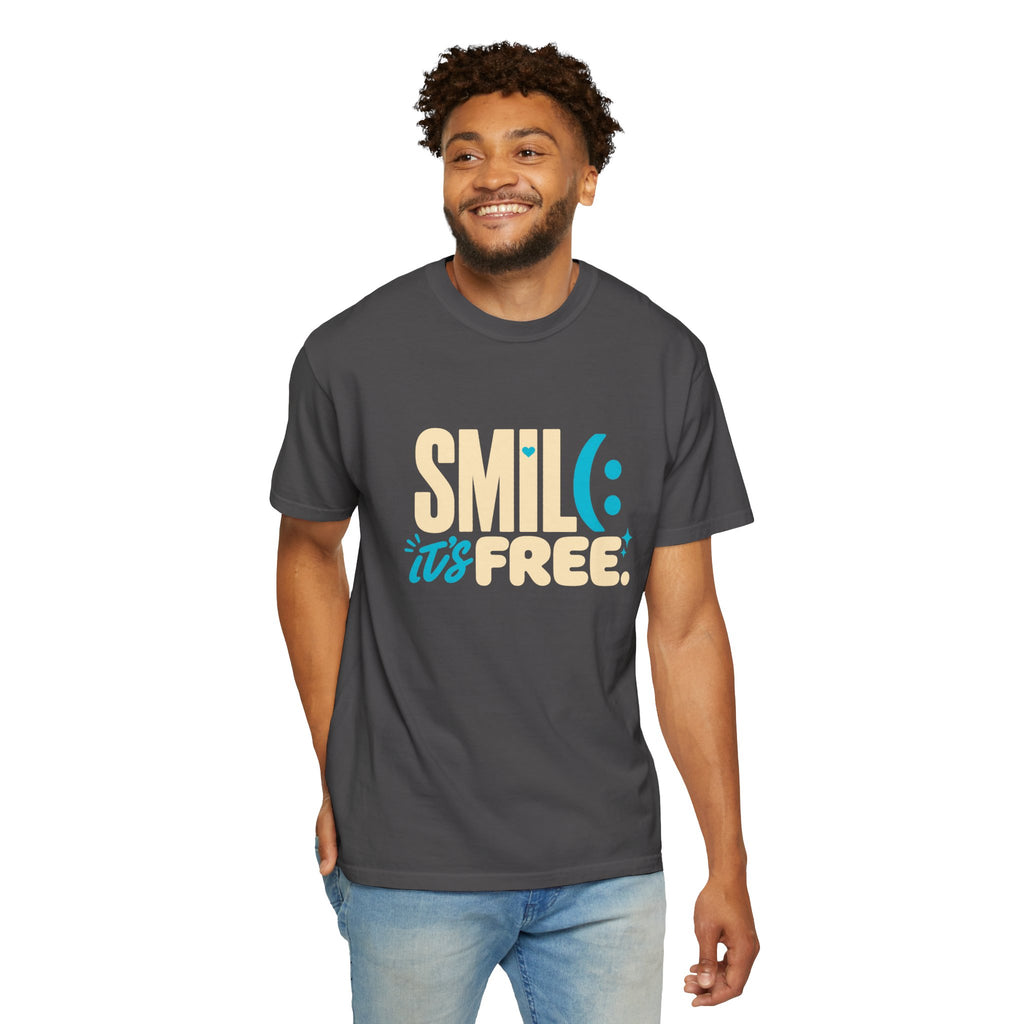 SMIL(: It’s Free Garment-Dyed Graphic Tee