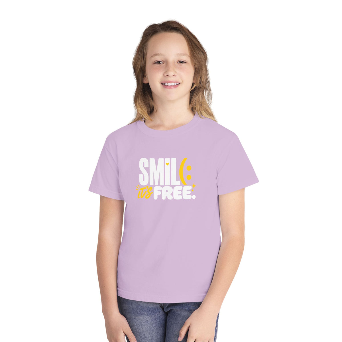 SMILE IT’S FREE! Youth Garment-Dyed Tee