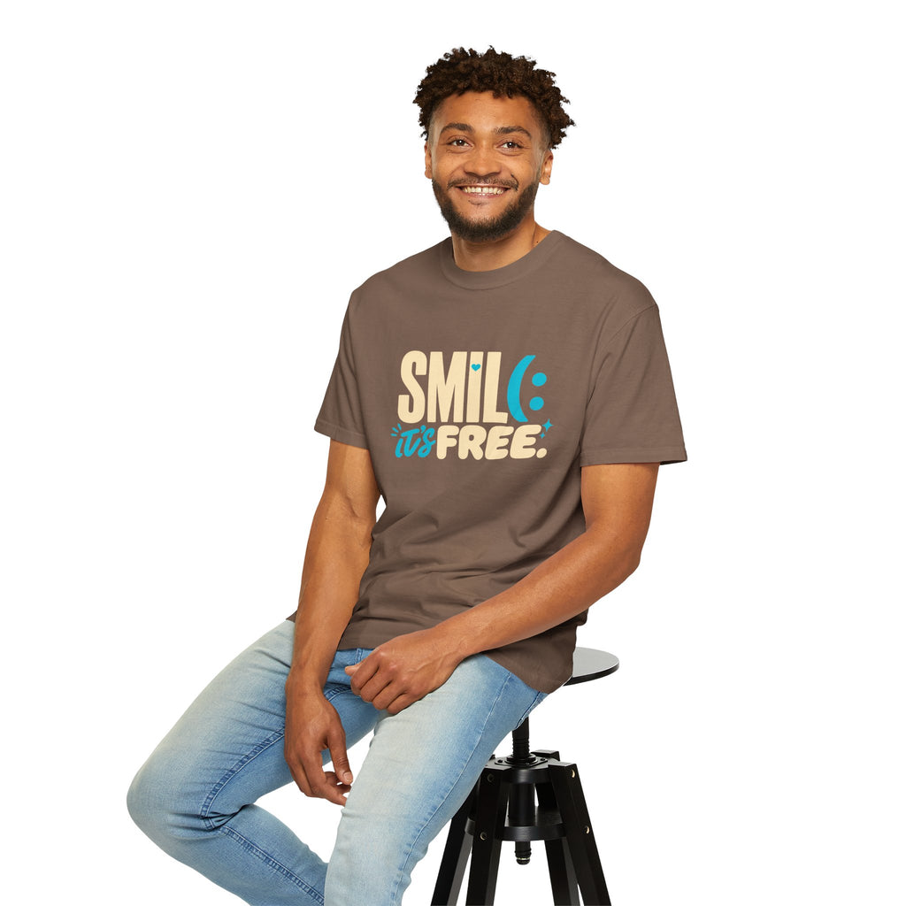 SMIL(: It’s Free Garment-Dyed Graphic Tee