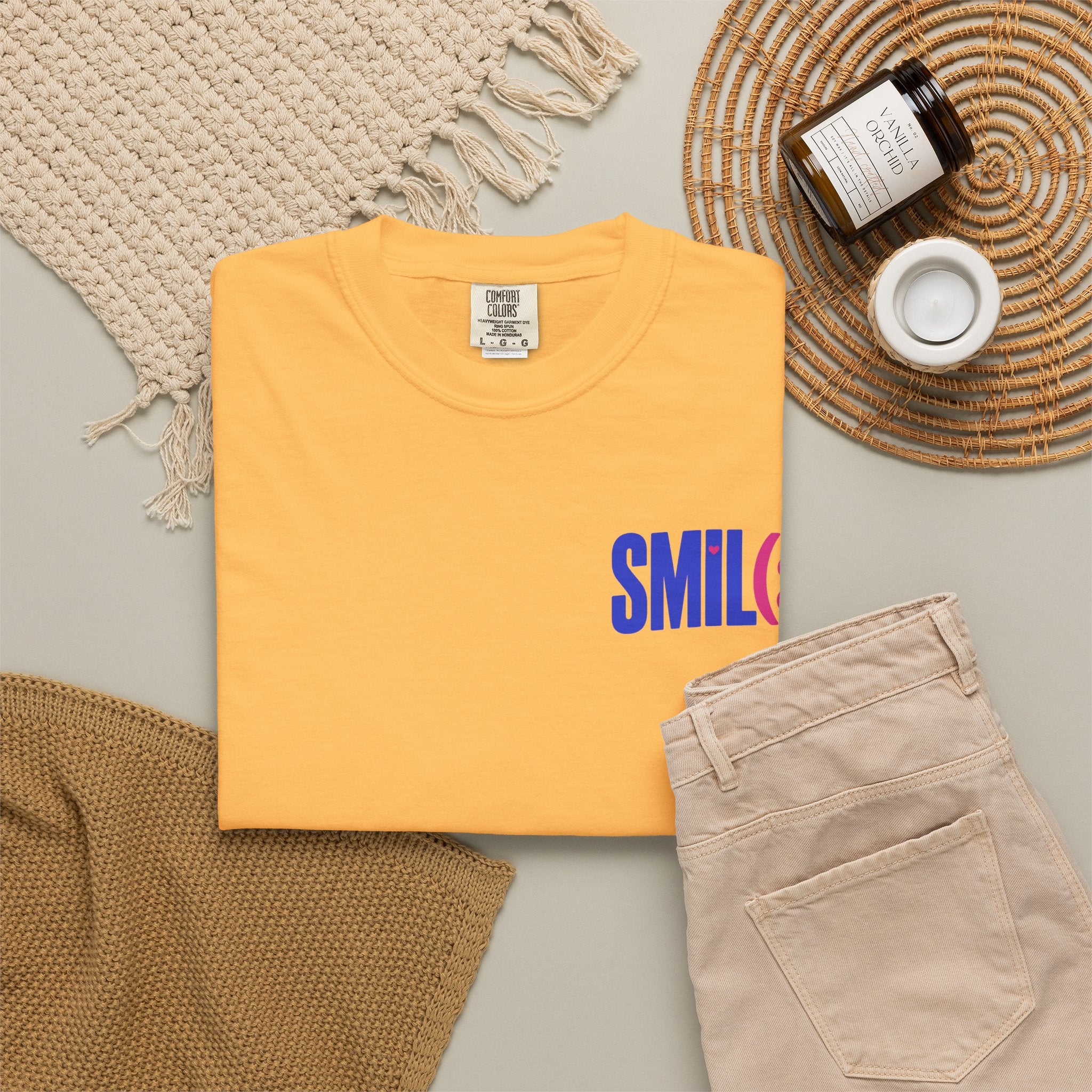 SMIL(: It’s Free Garment-Dyed Graphic Tee