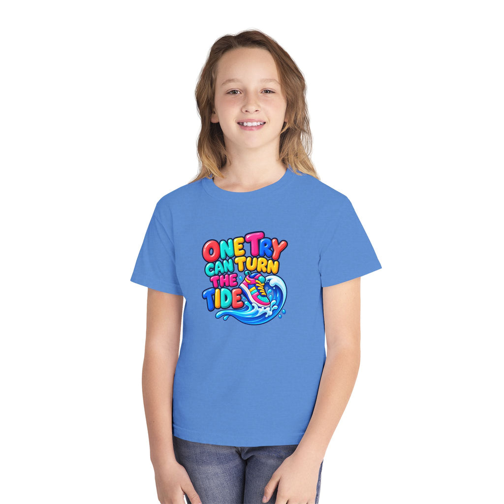 🌊 One Try Can Turn the Tide Colorful Motivational Tee