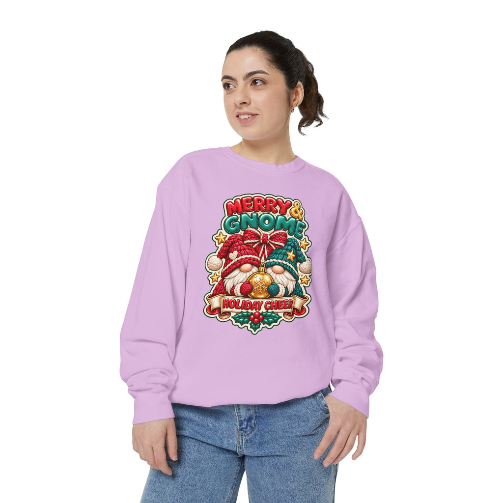 Merry and Gnome Holiday Cheer Sweatshirt — Cute Christmas Design