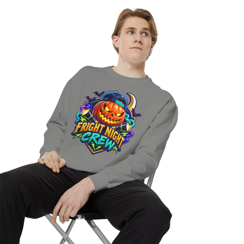 Fright Night Crew Halloween Sweatshirt 🎃 | Pumpkin Halloween Pullover