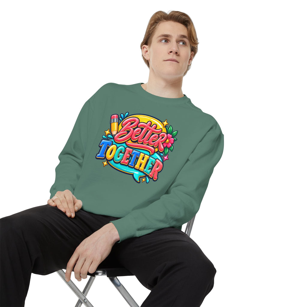 Better Together Sweatshirt Colorful Retro Graphic Crewneck
