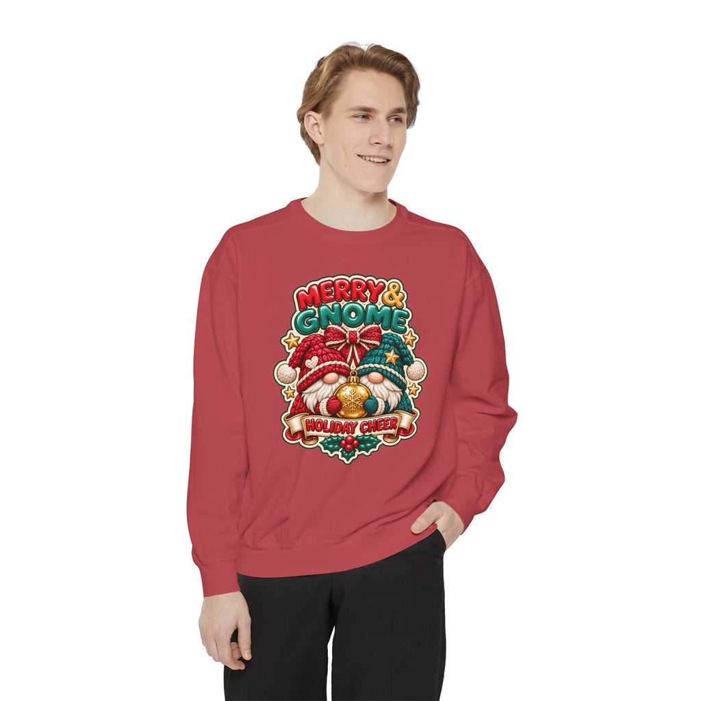 Merry and Gnome Holiday Cheer Sweatshirt — Cute Christmas Design