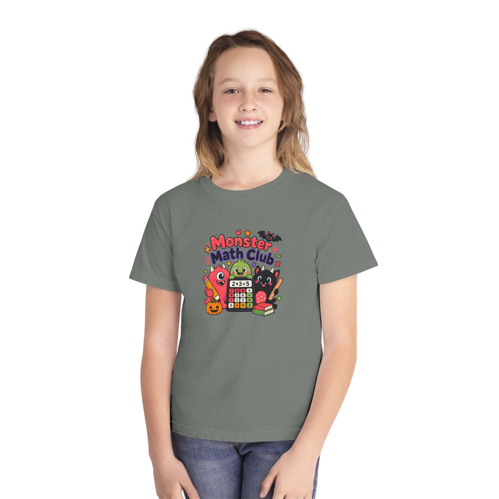 🎃 Monster Math Club Halloween Youth Retro Tee 🧮👻