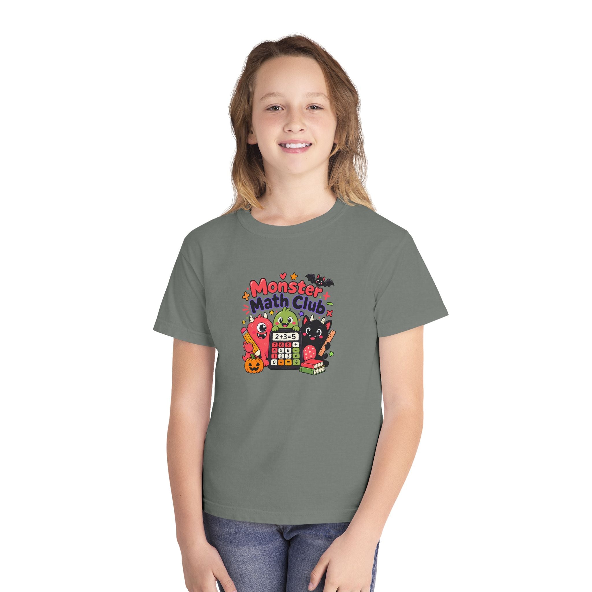 🎃 Monster Math Club Halloween Youth Retro Tee 🧮👻