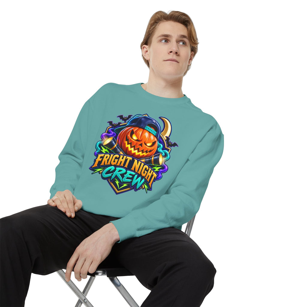 Fright Night Crew Halloween Sweatshirt 🎃 | Pumpkin Halloween Pullover