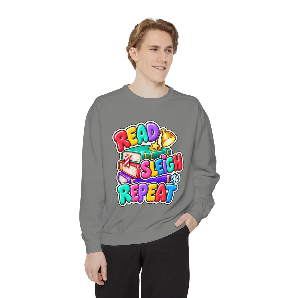 Read, Sleigh, Repeat Christmas Sweatshirt 📚🔔❄️