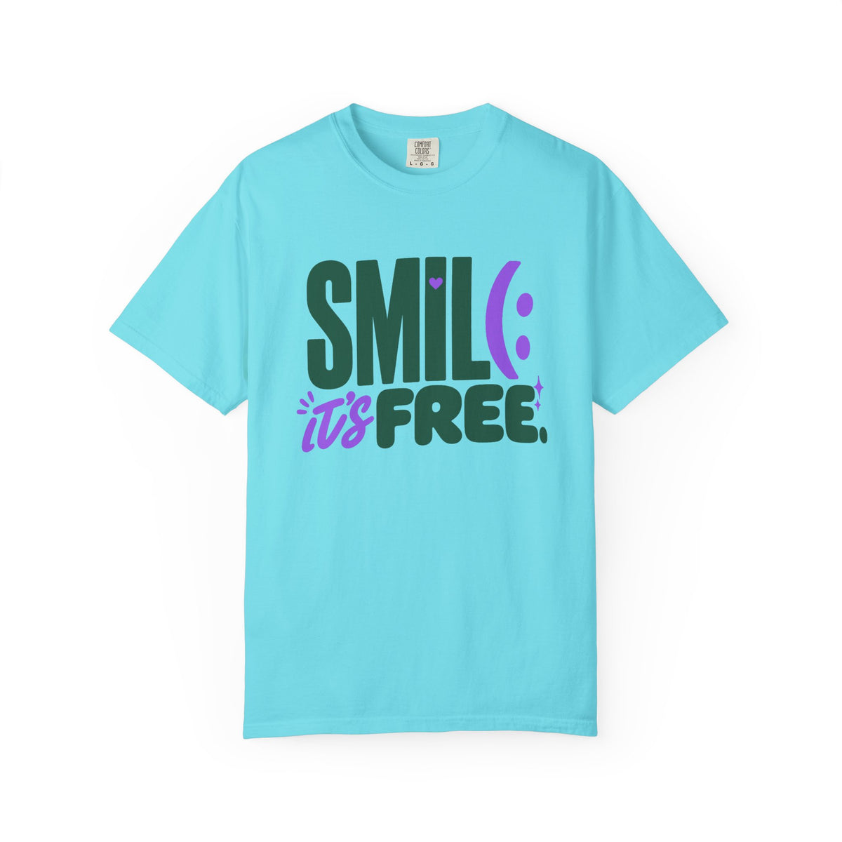 SMILE IT’S FREE! Garment-Dyed Graphic Tee