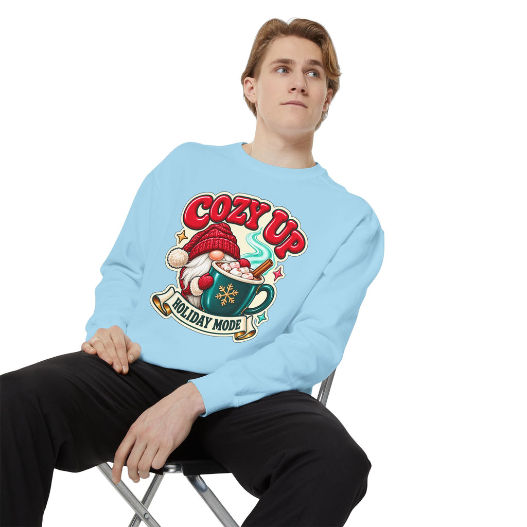 Cozy Up Christmas Mode Gnome Cocoa Sweatshirt