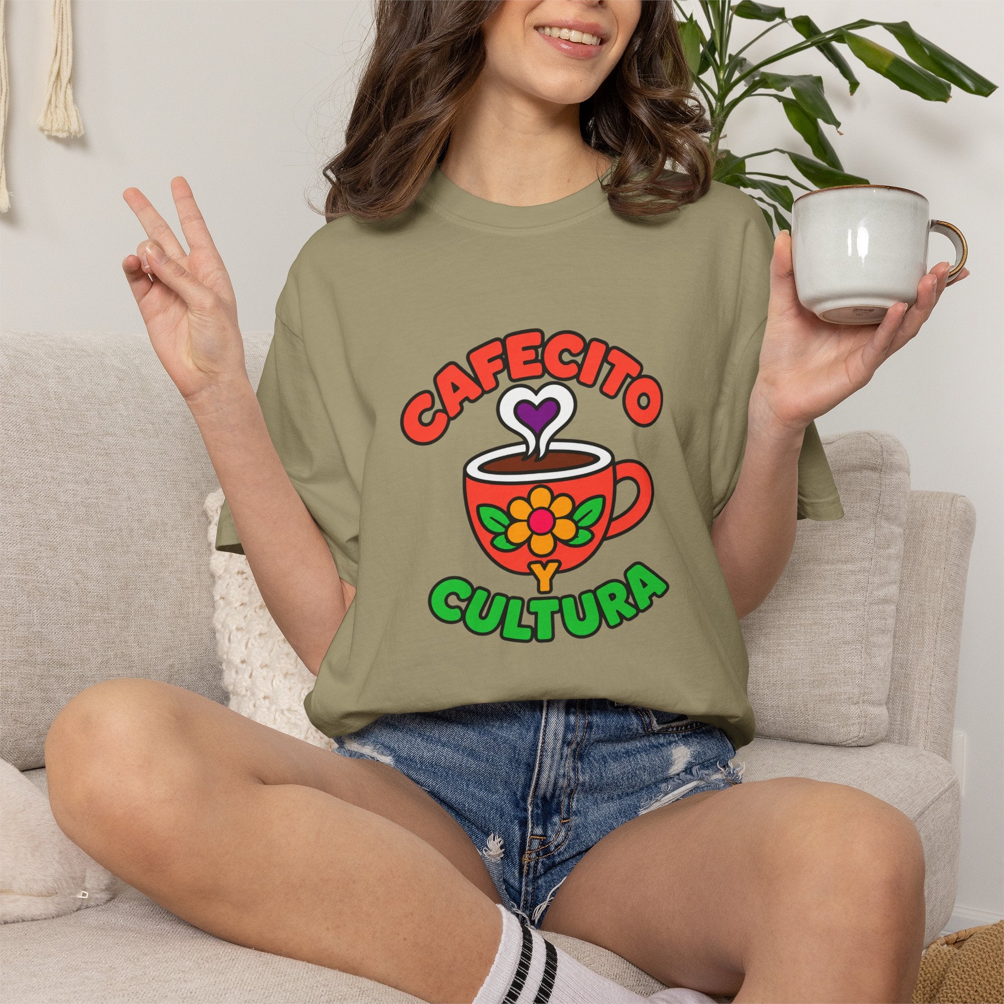 Cafecito Y Cultura Heavyweight Tee ☕🌼