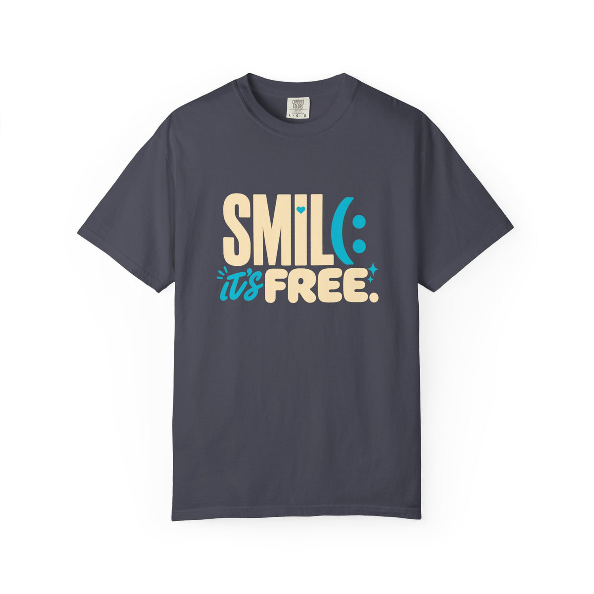 SMILE IT’S FREE! Garment-Dyed Graphic Tee