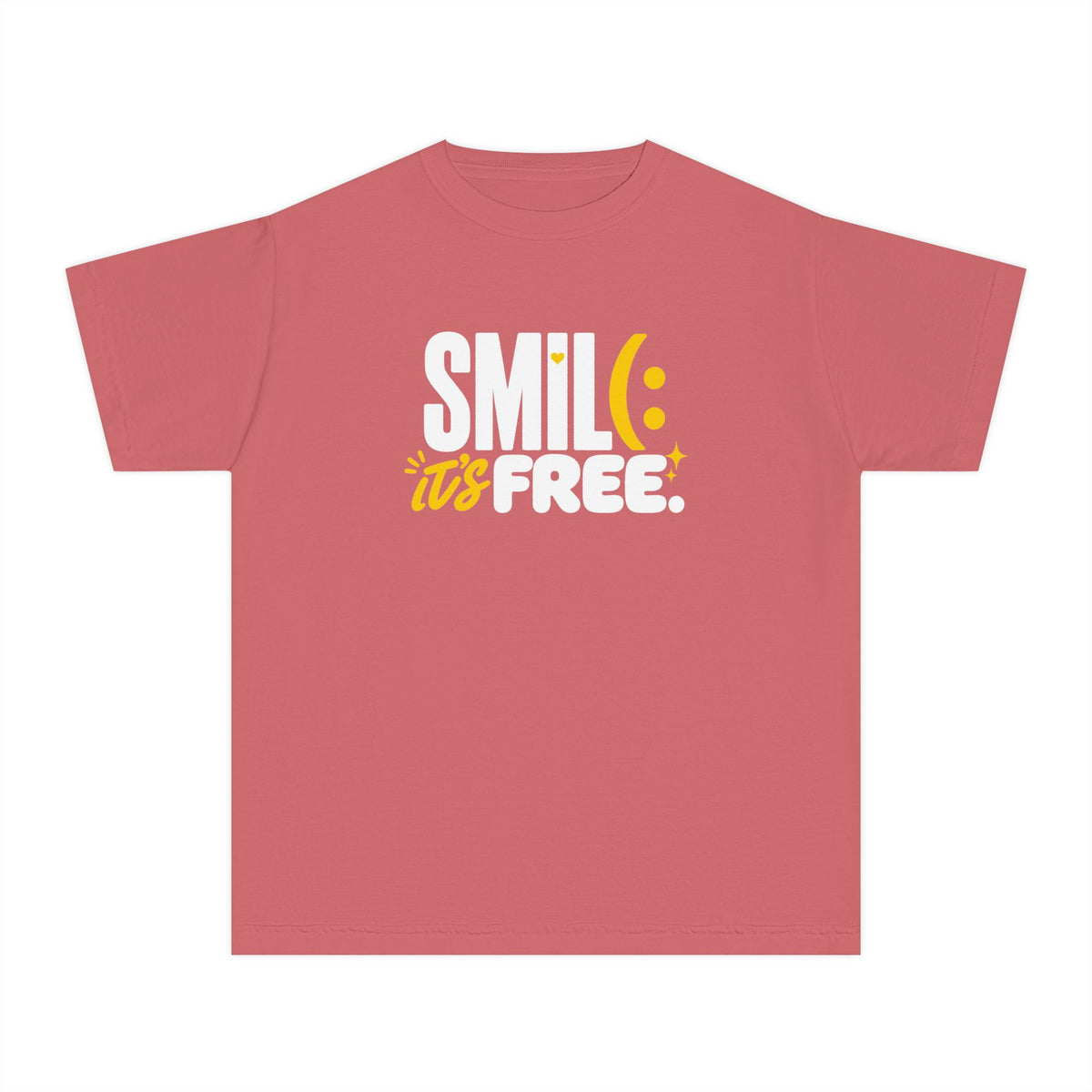 SMILE IT’S FREE! Youth Garment-Dyed Tee