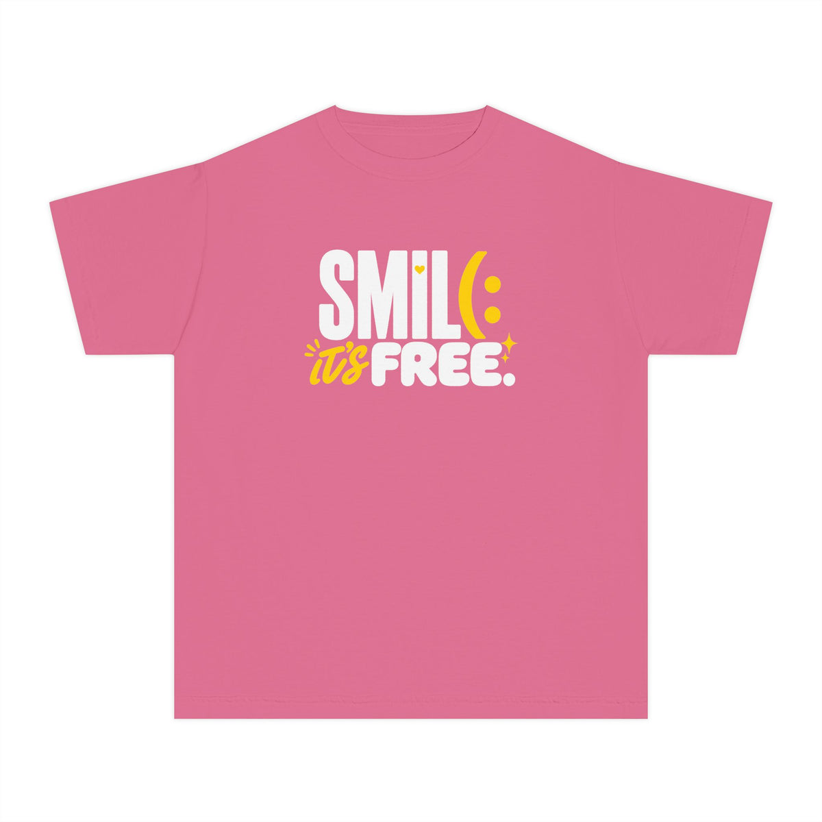 SMILE IT’S FREE! Youth Garment-Dyed Tee