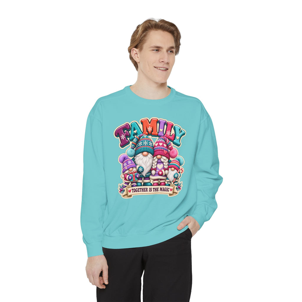 Family Gnomes "Together Is The Magic" Cozy Christmas Sweatshirt