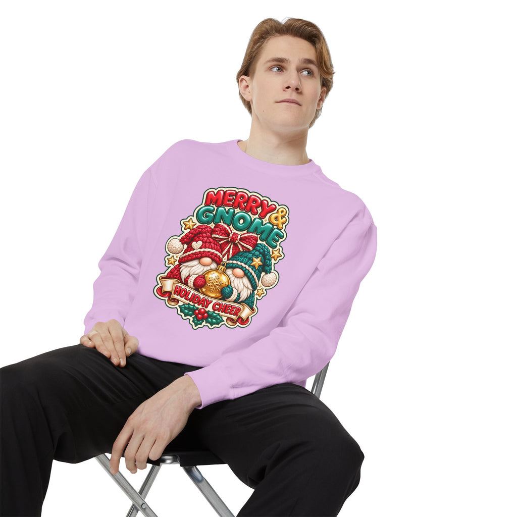 Merry and Gnome Holiday Cheer Sweatshirt — Cute Christmas Design