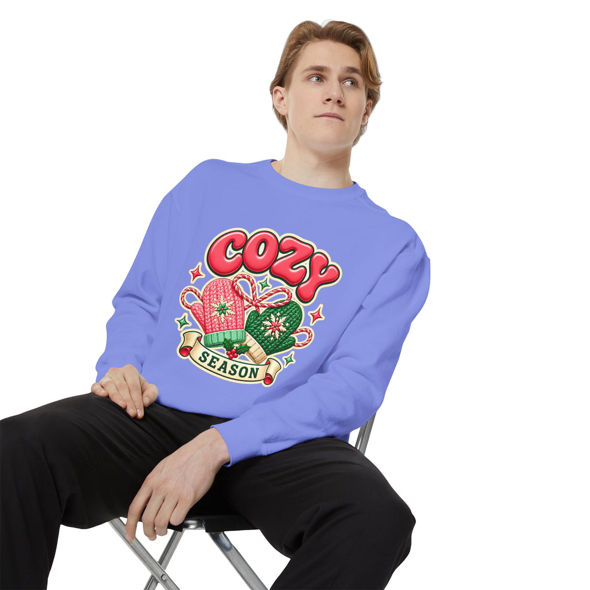 Cozy Season Christmas Sweatshirt 🧤🎄☕️