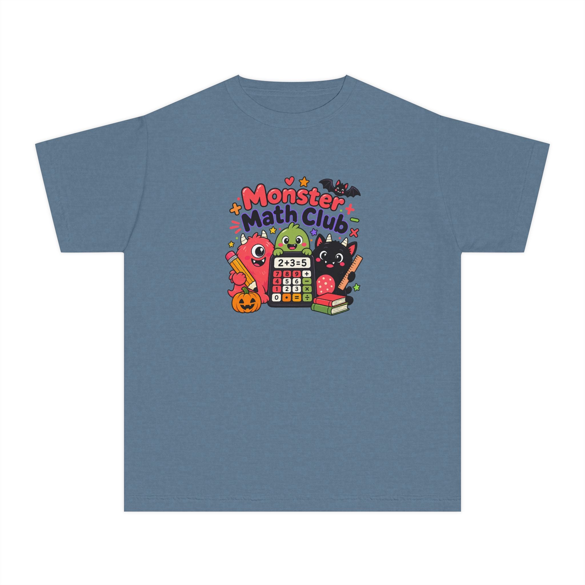 🎃 Monster Math Club Halloween Youth Retro Tee 🧮👻