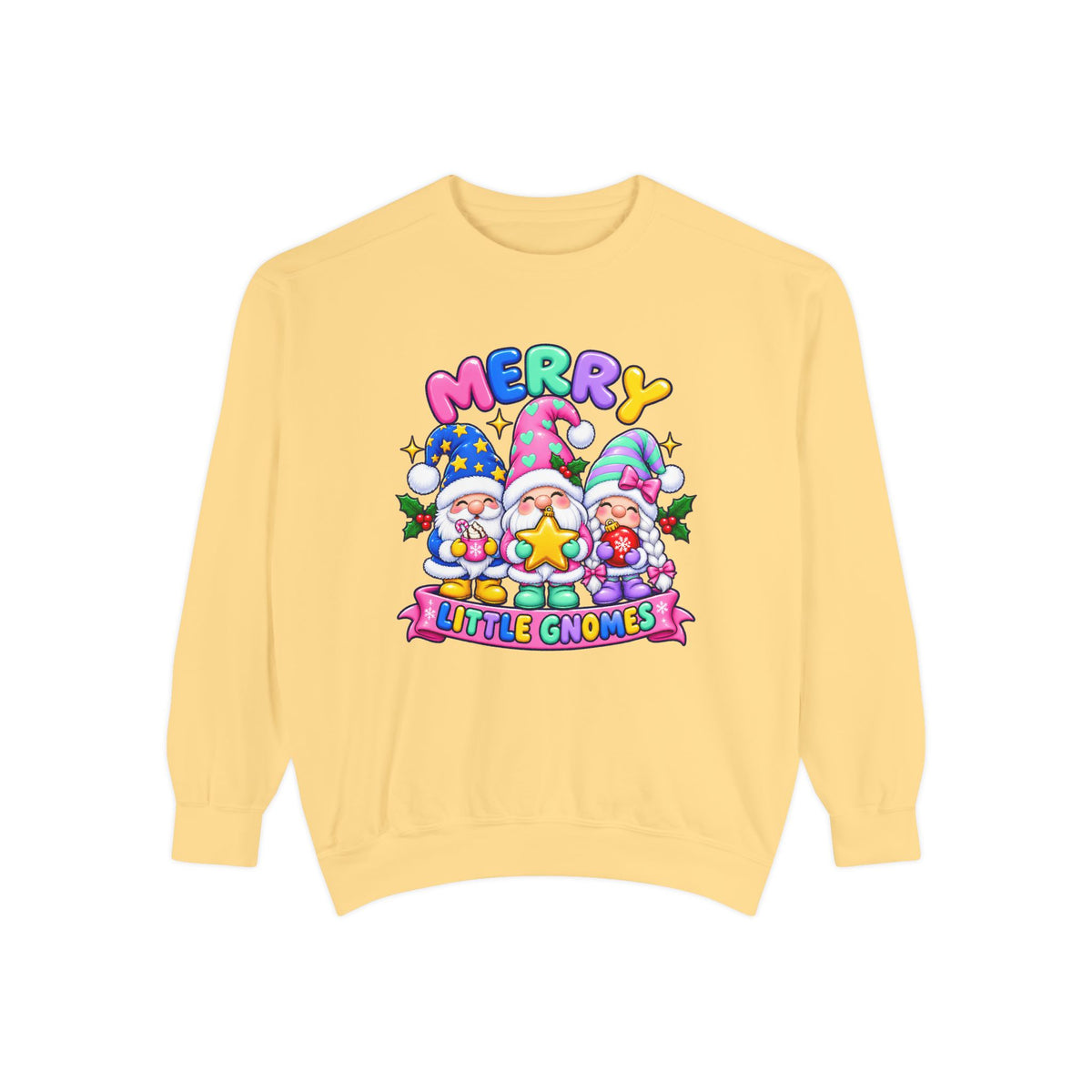 Merry Little Gnomes Sweatshirt Cute Christmas Holiday Crewneck